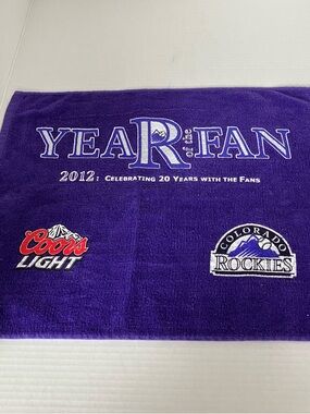Rockies Purple 'Year of the Fan' Logo Rally Hand Towel by Rockies 2012 Coors